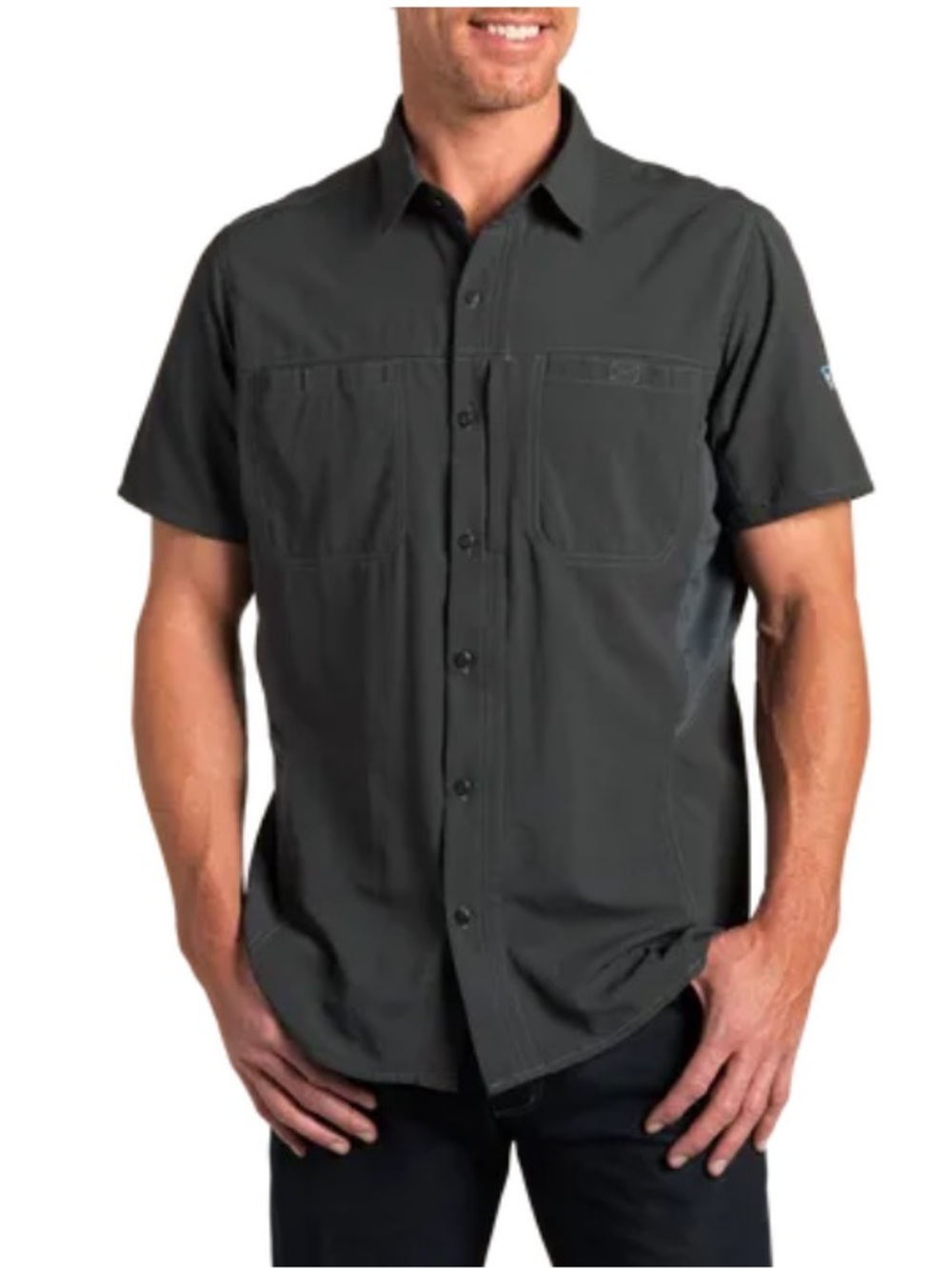 Kuhl Wunderer size L performance quick dry fishing sports shirt top button front
